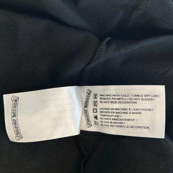 Chrome Hearts Black & Pink Neck Logo Longsleeve T-Shirt - Picture 5 of 7